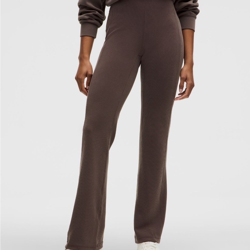 Lululemon Athletica Brown Leggings High-Waisted Tapered Fit